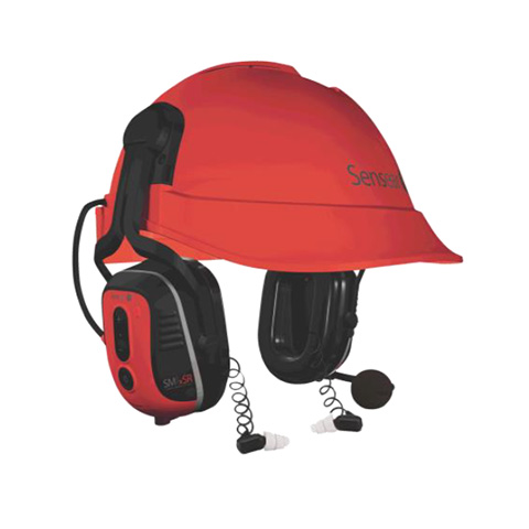 Sensear Intrinsically Safe Double Protection Helmet Mount Headset - SMISHSDP